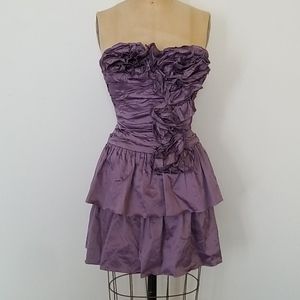 Ruched Tiered Retro-Look cocktail dress